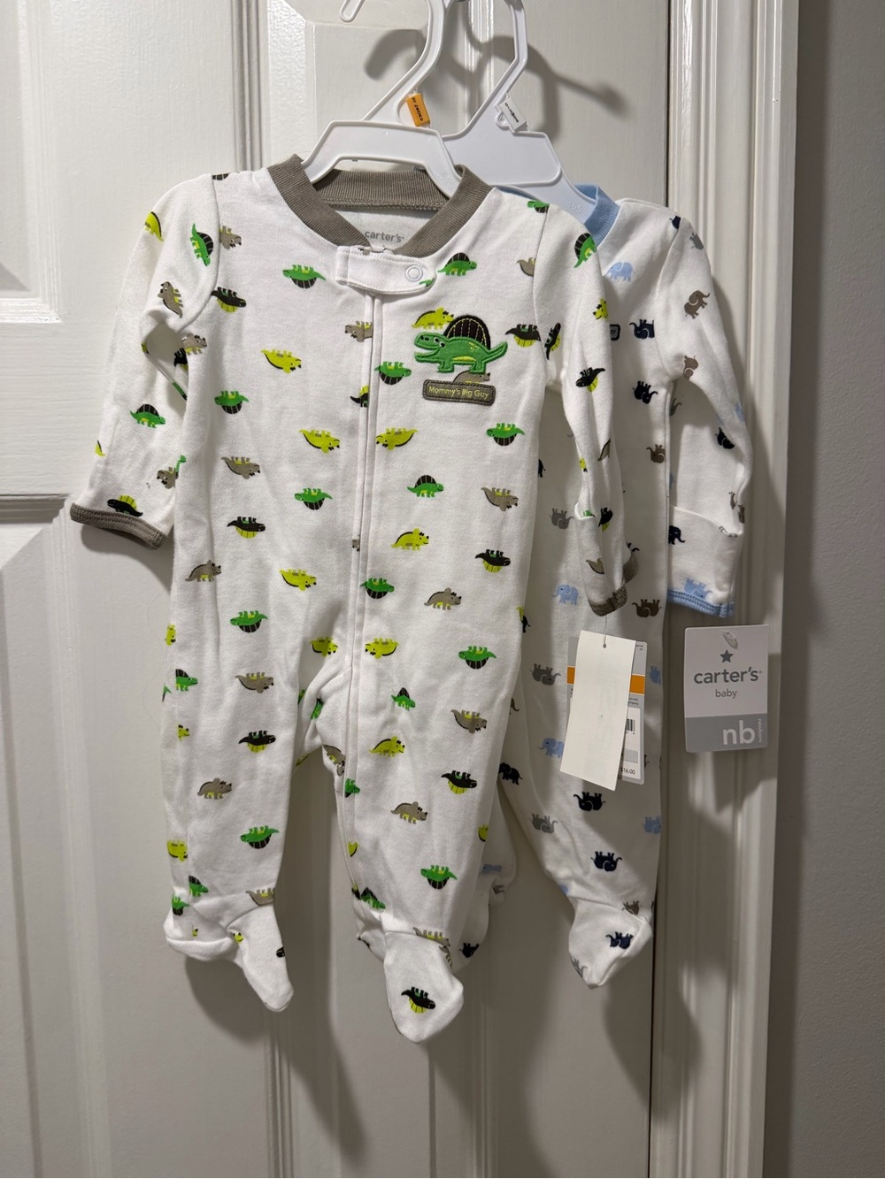 2 Carter's Baby Footed One-Piece zip up